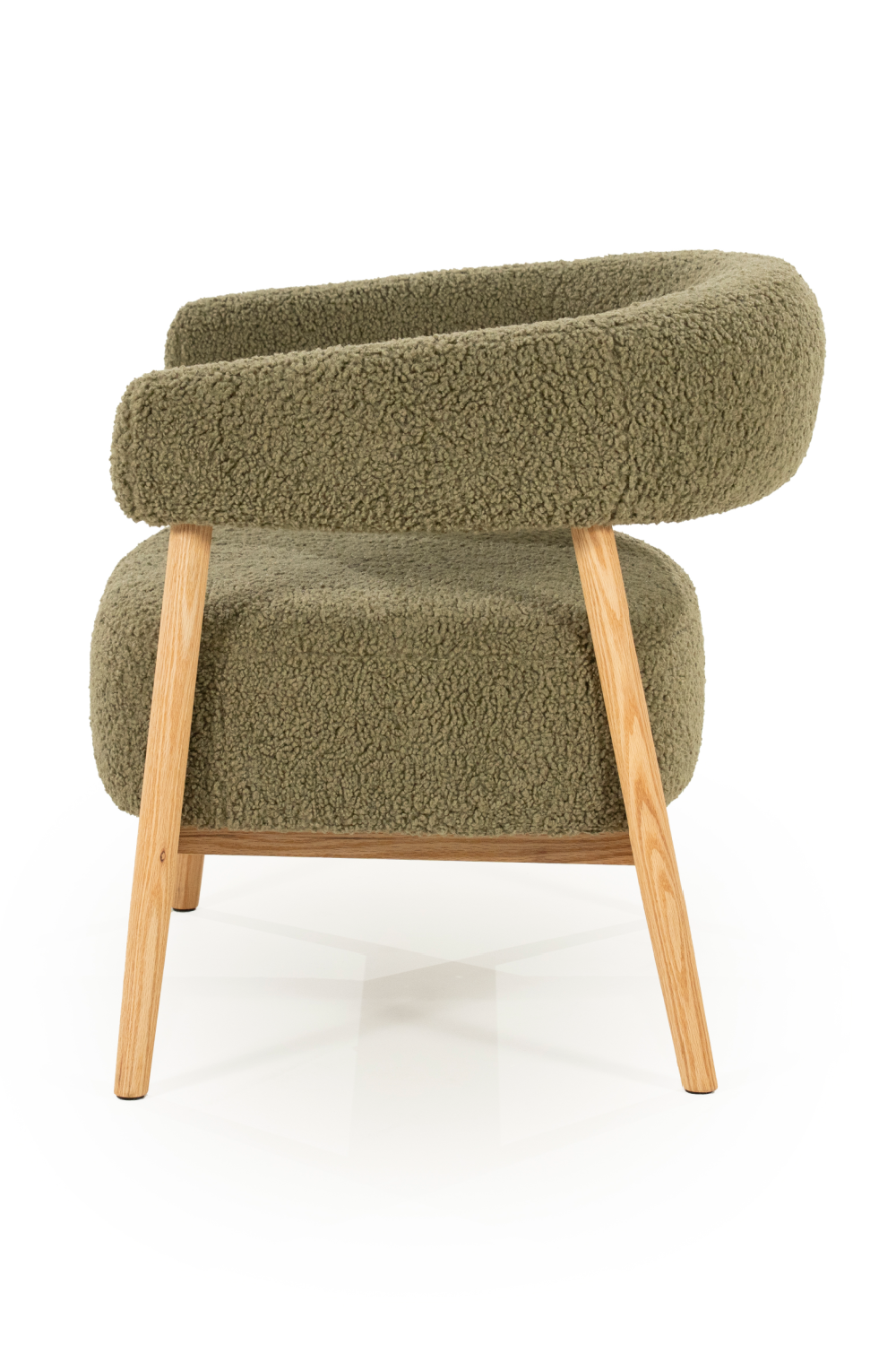 Oak Framed Curve Lounge Chair | Oroa.com