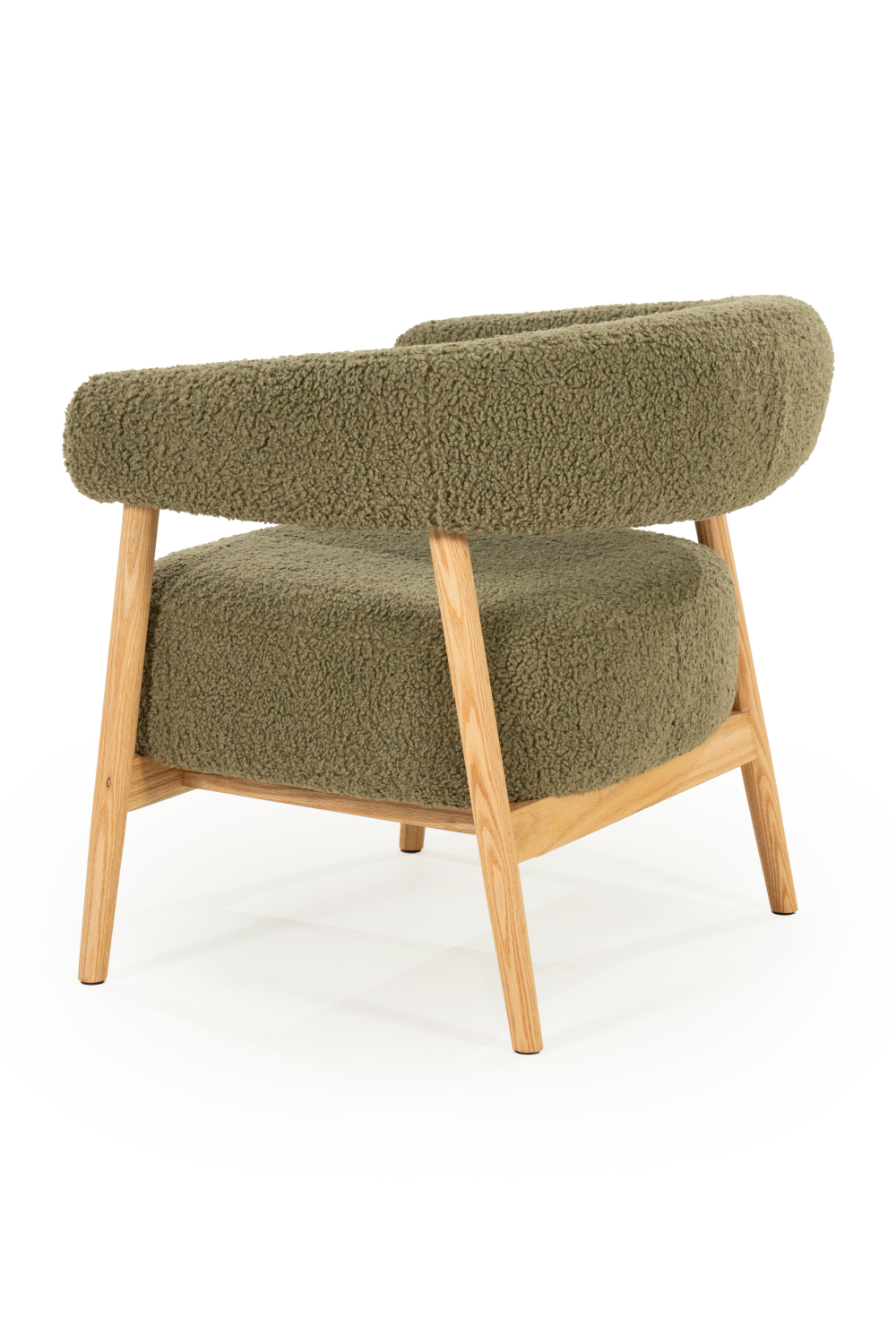 Oak Framed Curve Lounge Chair | Oroa.com
