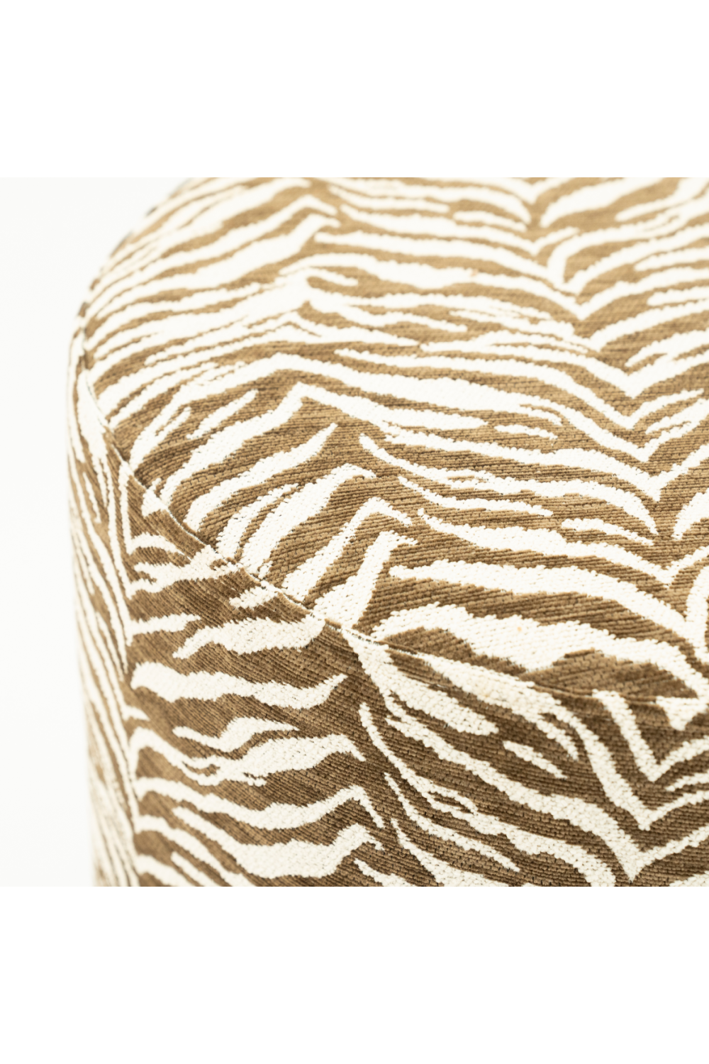 Printed Fabric Round Stool | By-Boo Tigra | Oroa.com