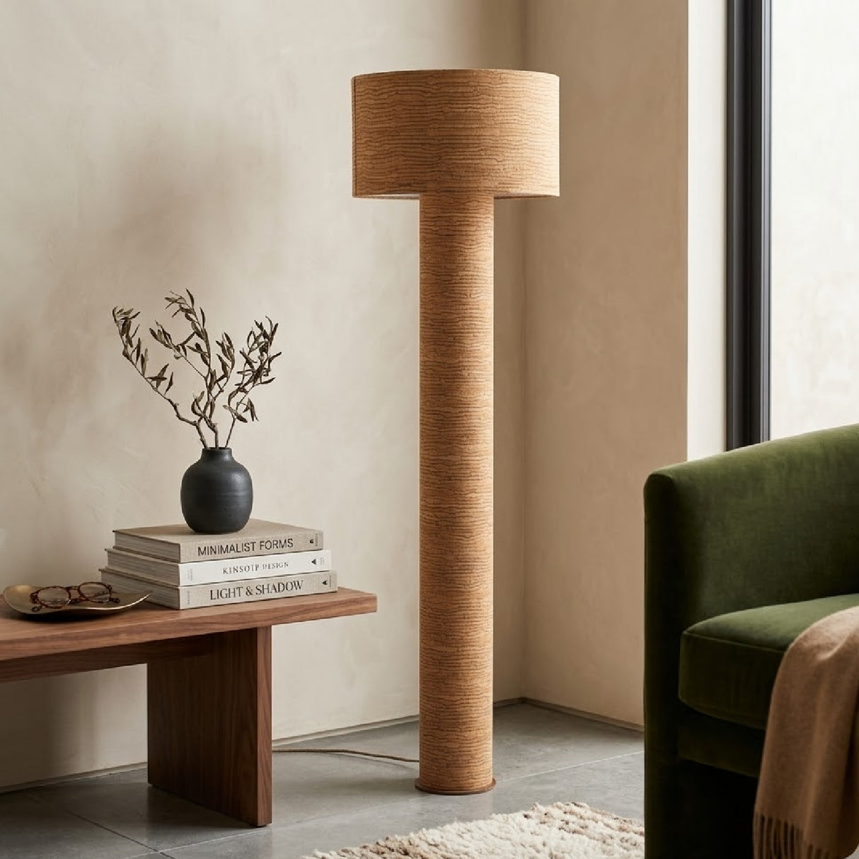 Cork Wrapped Floor Lamp | Oroa.com