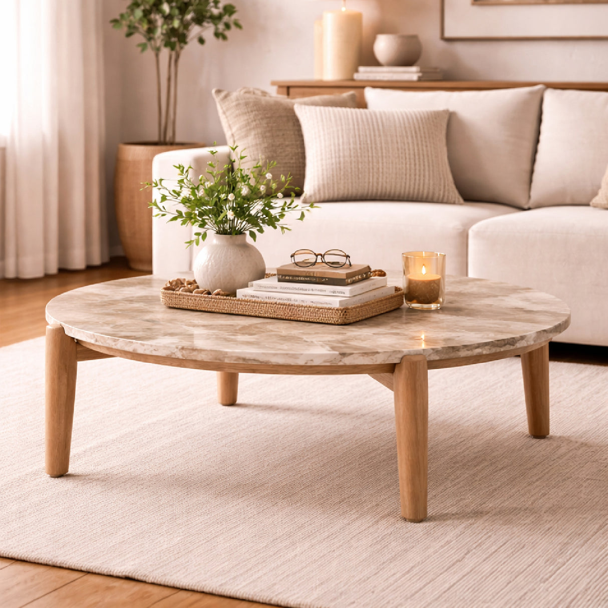 Polished Marble Coffee Table | Oroa.com
