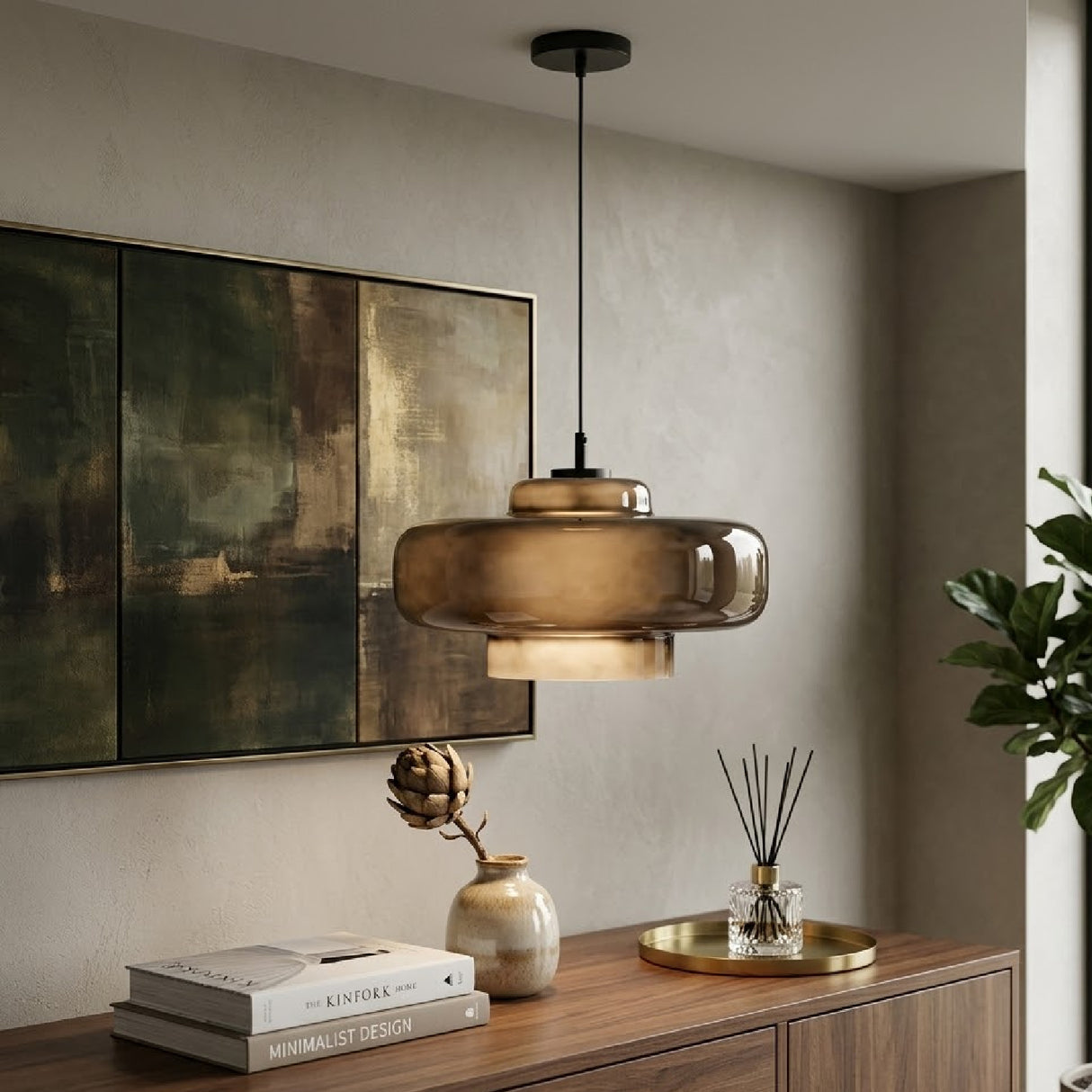 Painted Glass Pendant Lamp | Oroa.com