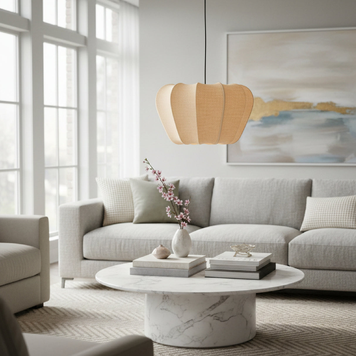 Modern furniture - Lobed Fabric Pendant Lamp - www.oroa.com | Oroa.com