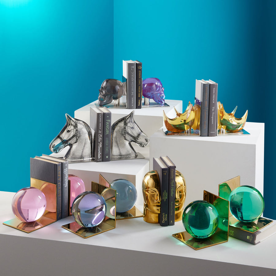 Brass Face Bookends | Oroa.com