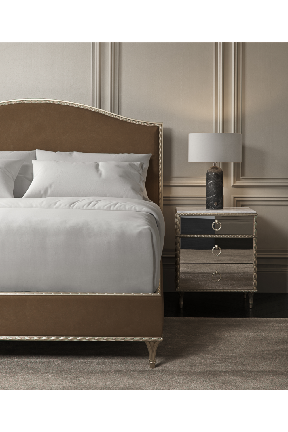 Mirrored Vintage Style Nightstand | Oroa.com