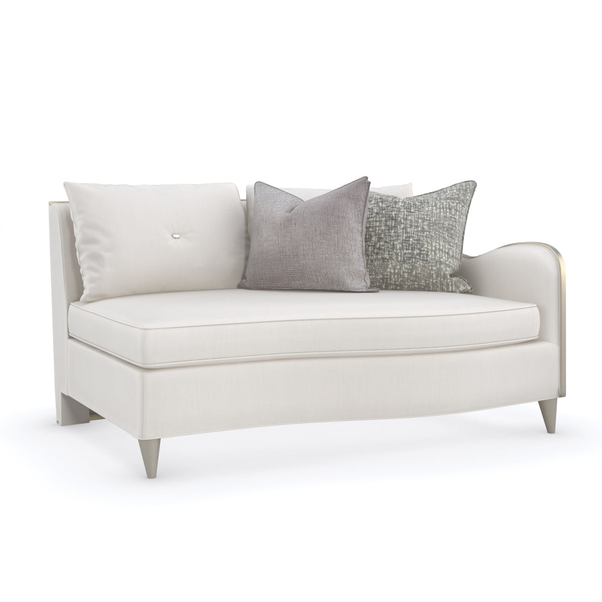 Modern European furniture - Cream Chenille Right-Armed Sofa - www.oroa.com | Oroa.com