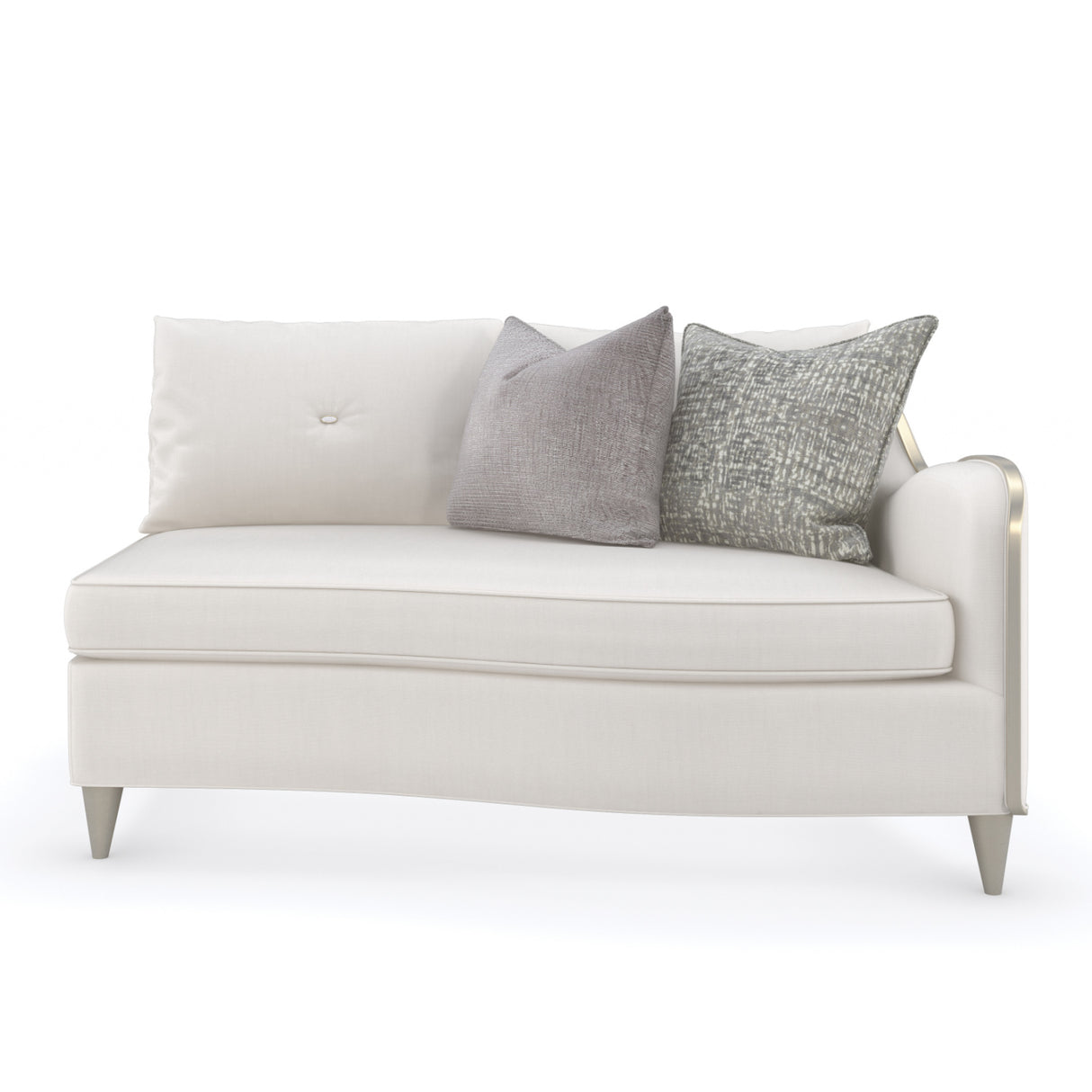 Modern European furniture - Cream Chenille Right-Armed Sofa - www.oroa.com | Oroa.com