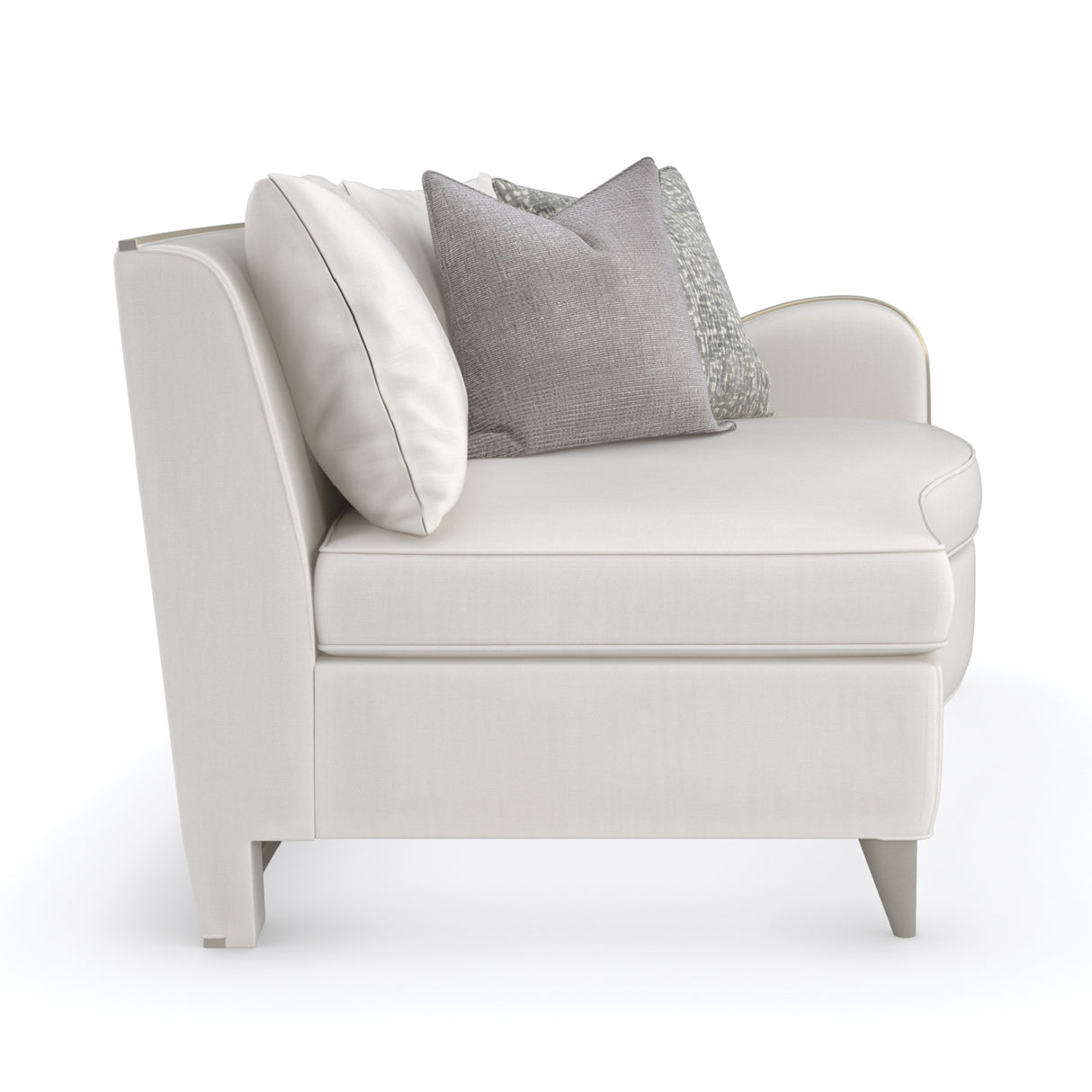 Modern European furniture - Cream Chenille Right-Armed Sofa - www.oroa.com | Oroa.com