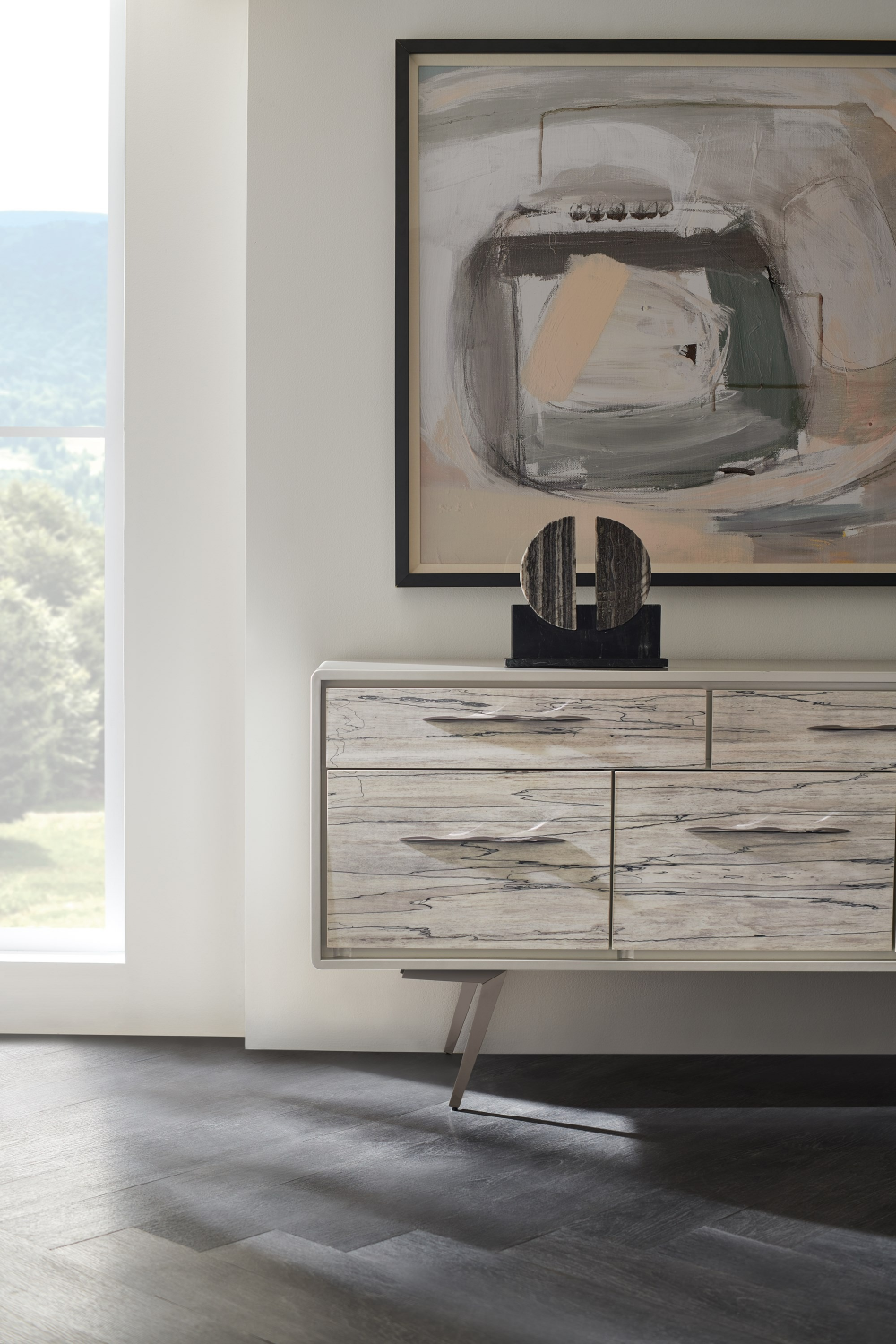 Spalted Maple Veneer Sideboard | Caracole Highs And Lows | Oroa.com