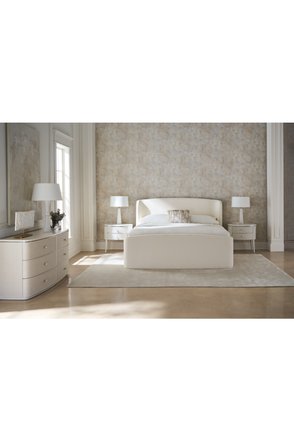 Ivory Ribbed Bed | Caracole Soft Embrace | Oroa.com