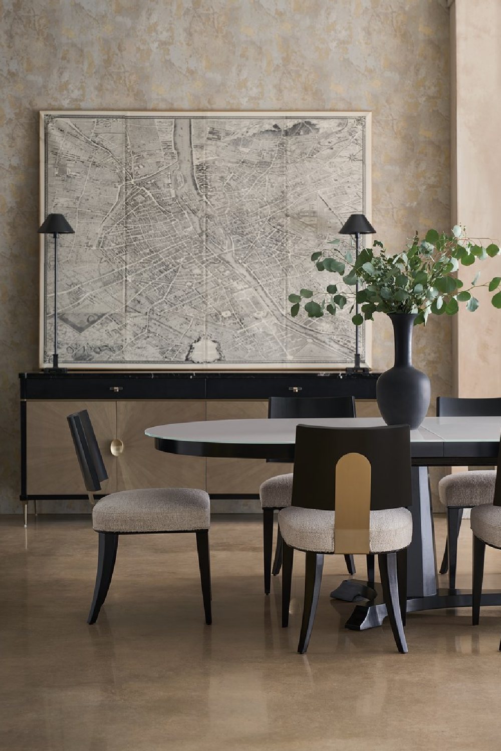 Black Marble Top Sideboard | Oroa.com