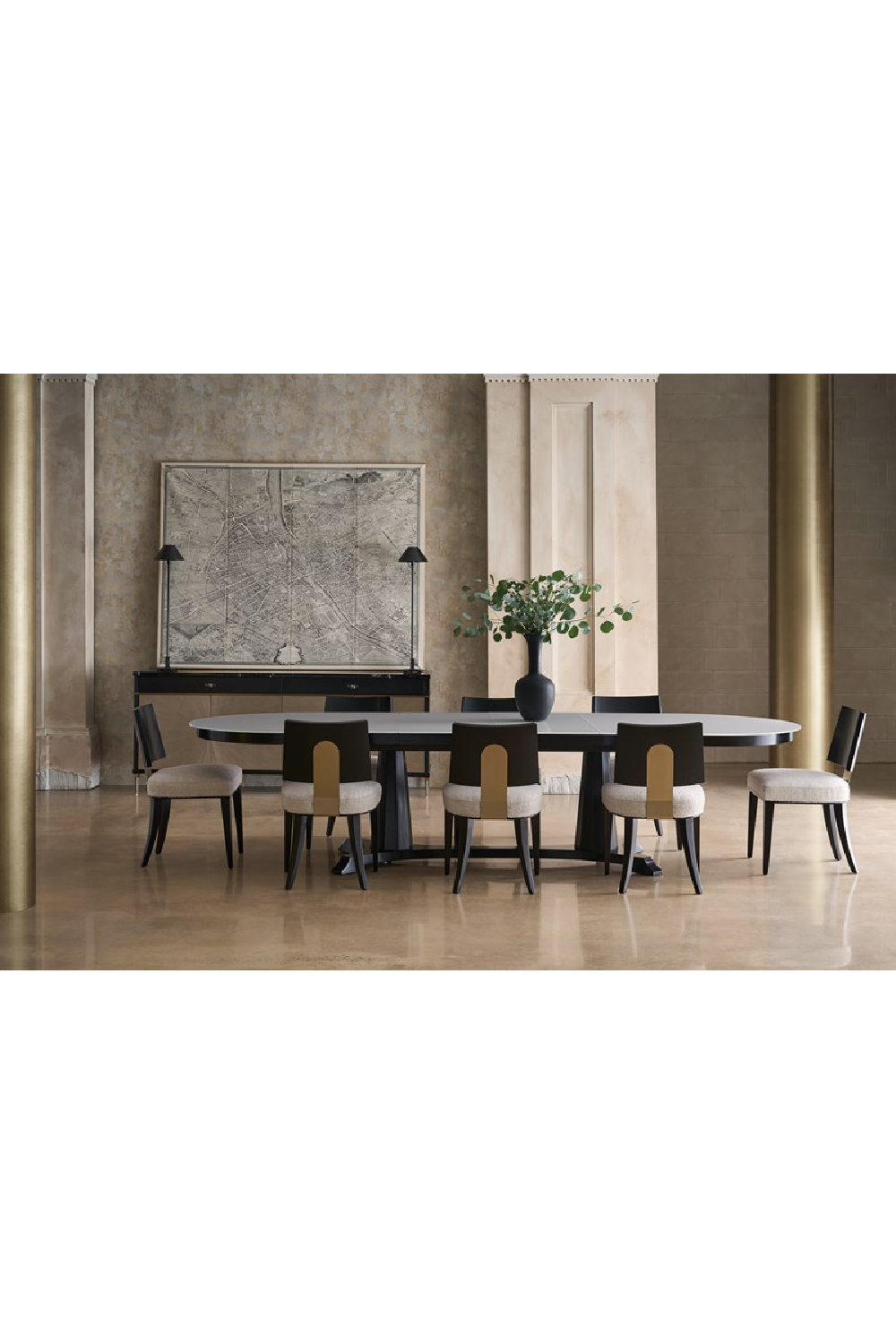 Black Marble Top Sideboard | Oroa.com