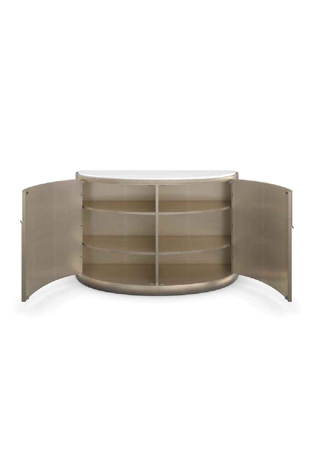 Gold Curved 2-Door Sideboard | Oroa.com