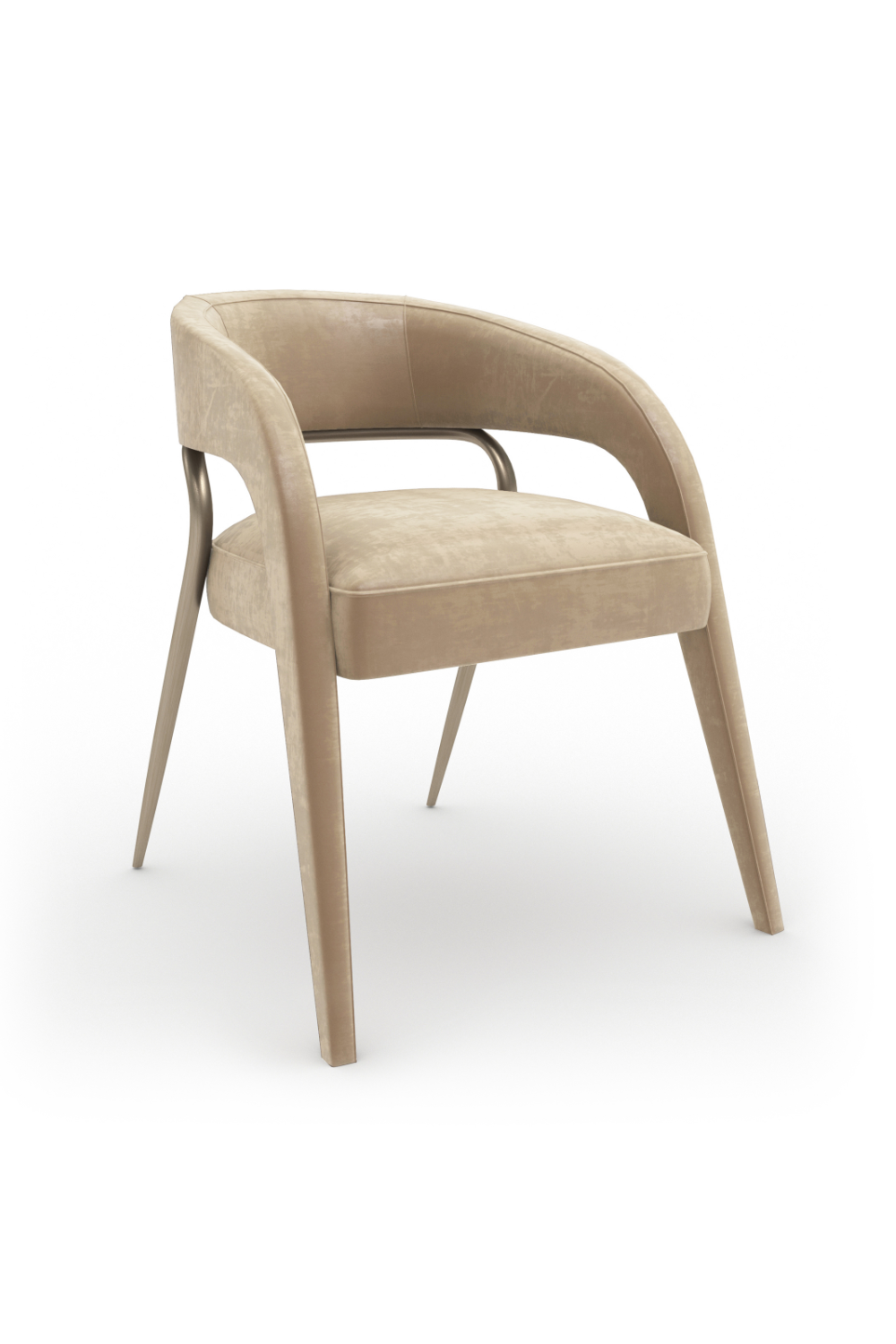 Open-Back Velvet Dining Chair | Caracole Gazelle | Oroa.com