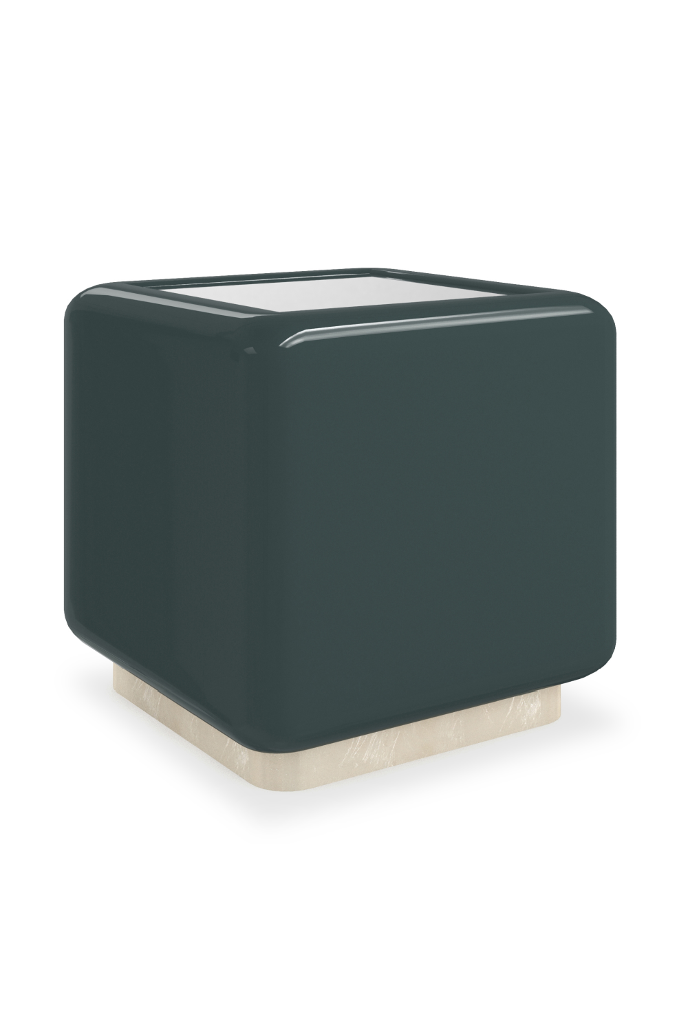 Mirror Top Cube Accent Table | Caracole Gelee | Oroa.com