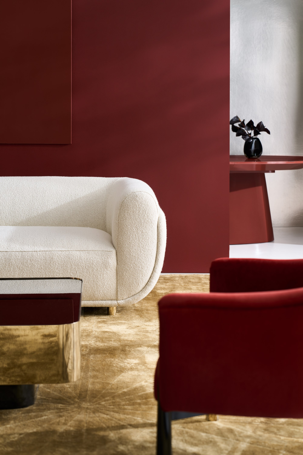 Red Gloss Square Accent Tray | Caracole Periphery | Oroa.com