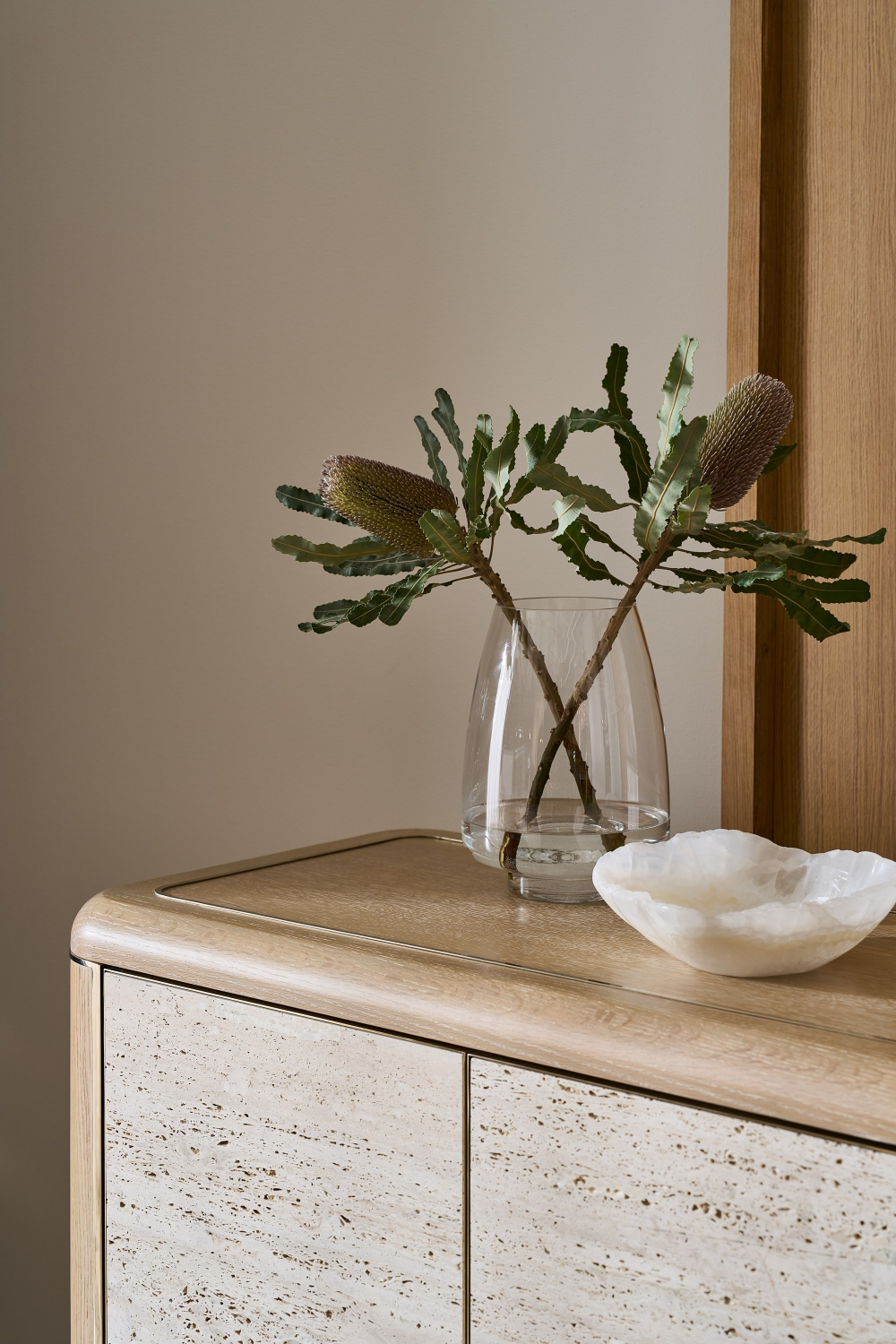 Travertine 4-Door Sideboard | Caracole Mojave | Oroa.com