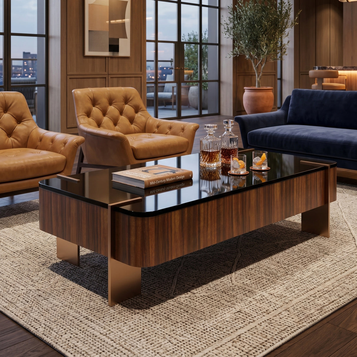 Rectangular Walnut Cocktail Table | Oroa.com