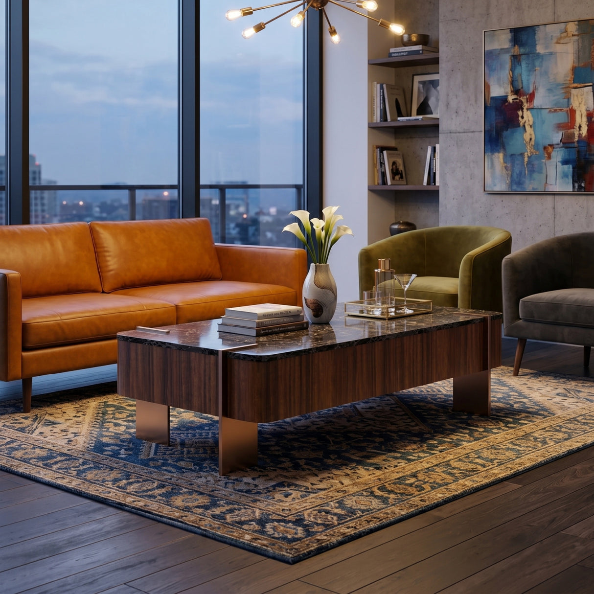 Rectangular Walnut Cocktail Table | Oroa.com