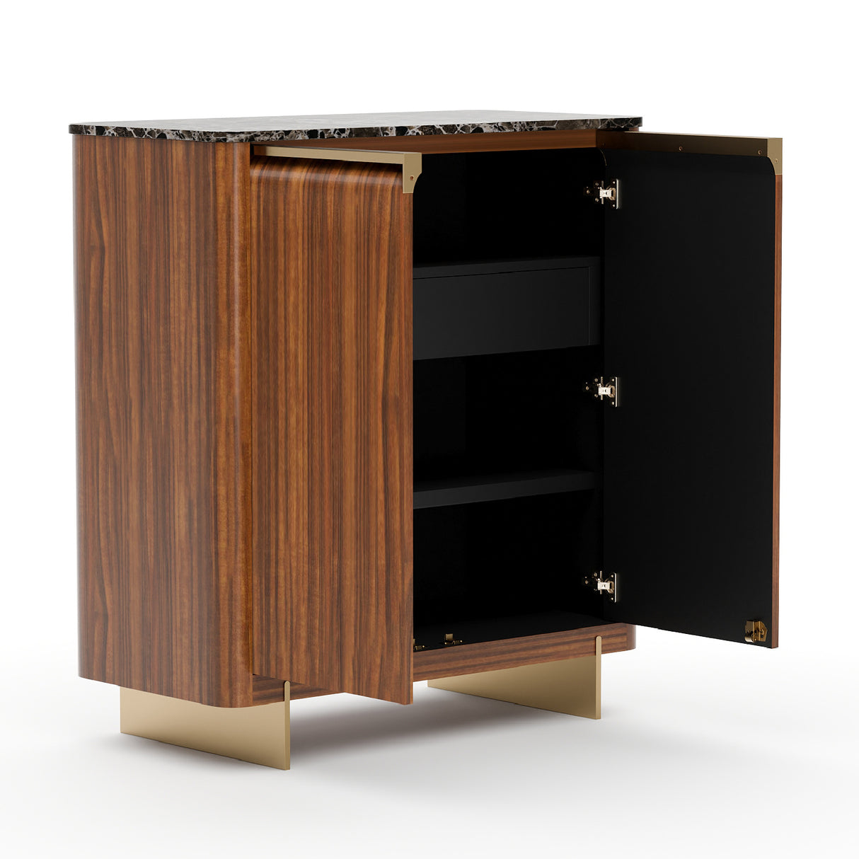 Smoked Walnut 2-Door Cabinet | Oroa.com