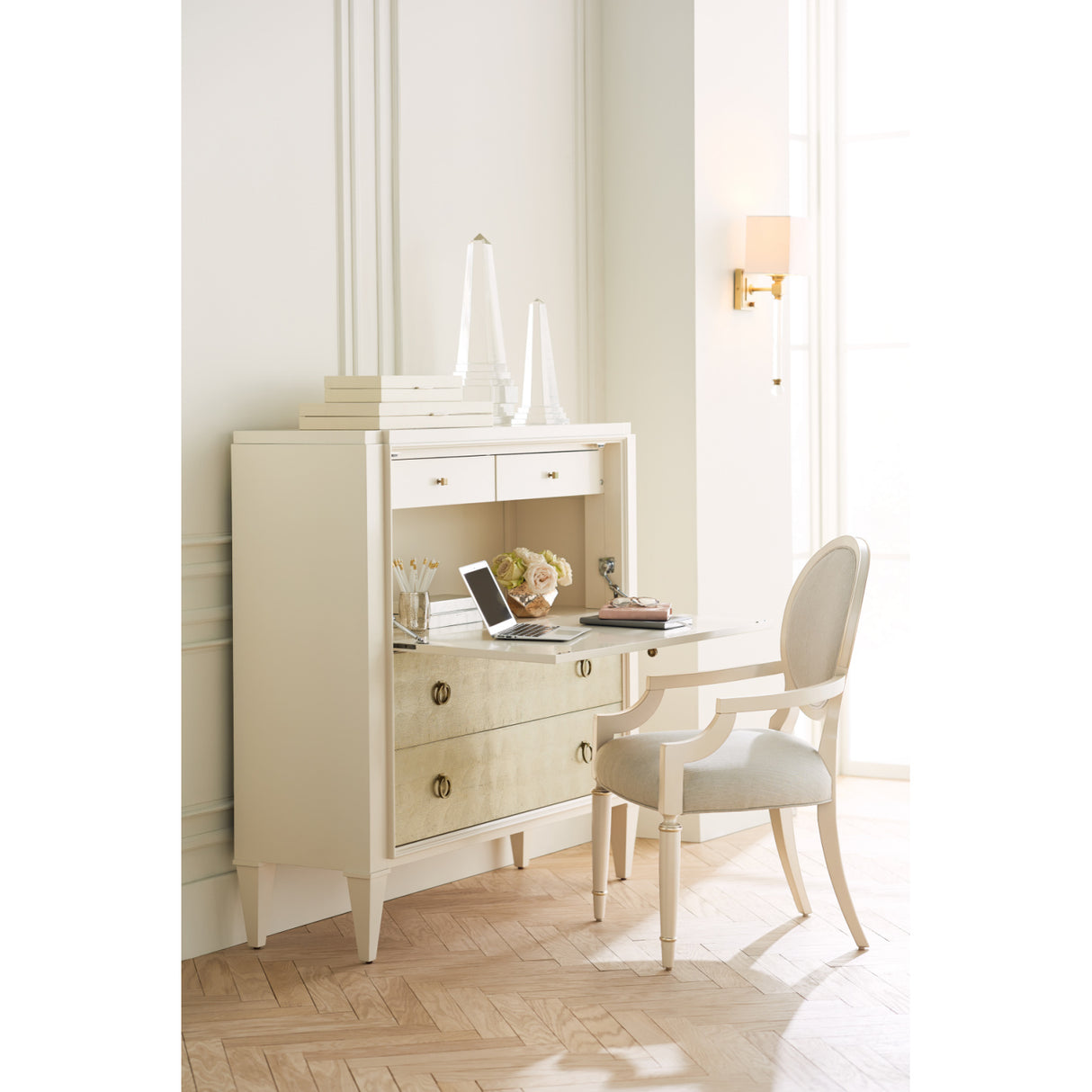 Modern furniture - White Round-Back Dining Chairs (2) - www.oroa.com | Oroa.com