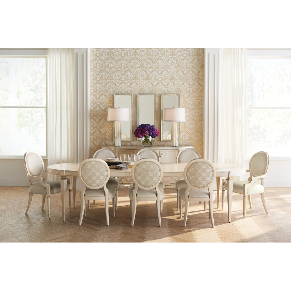 Modern furniture - White Round-Back Dining Chairs (2) - www.oroa.com | Oroa.com
