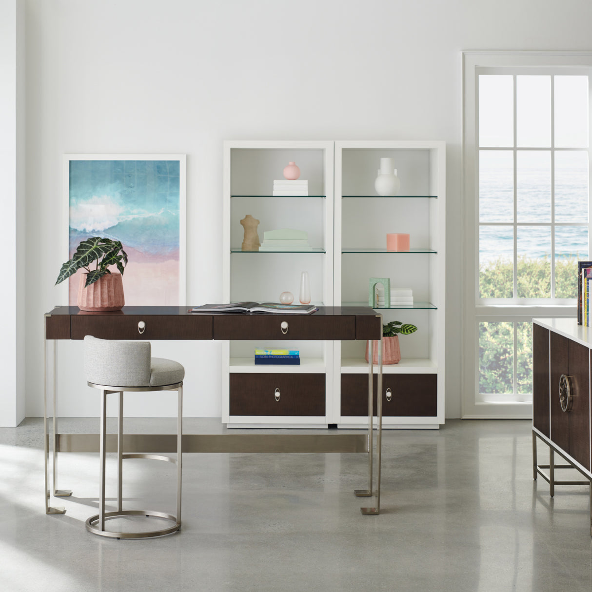Metal Legged 2-Drawer Desk | Oroa.com