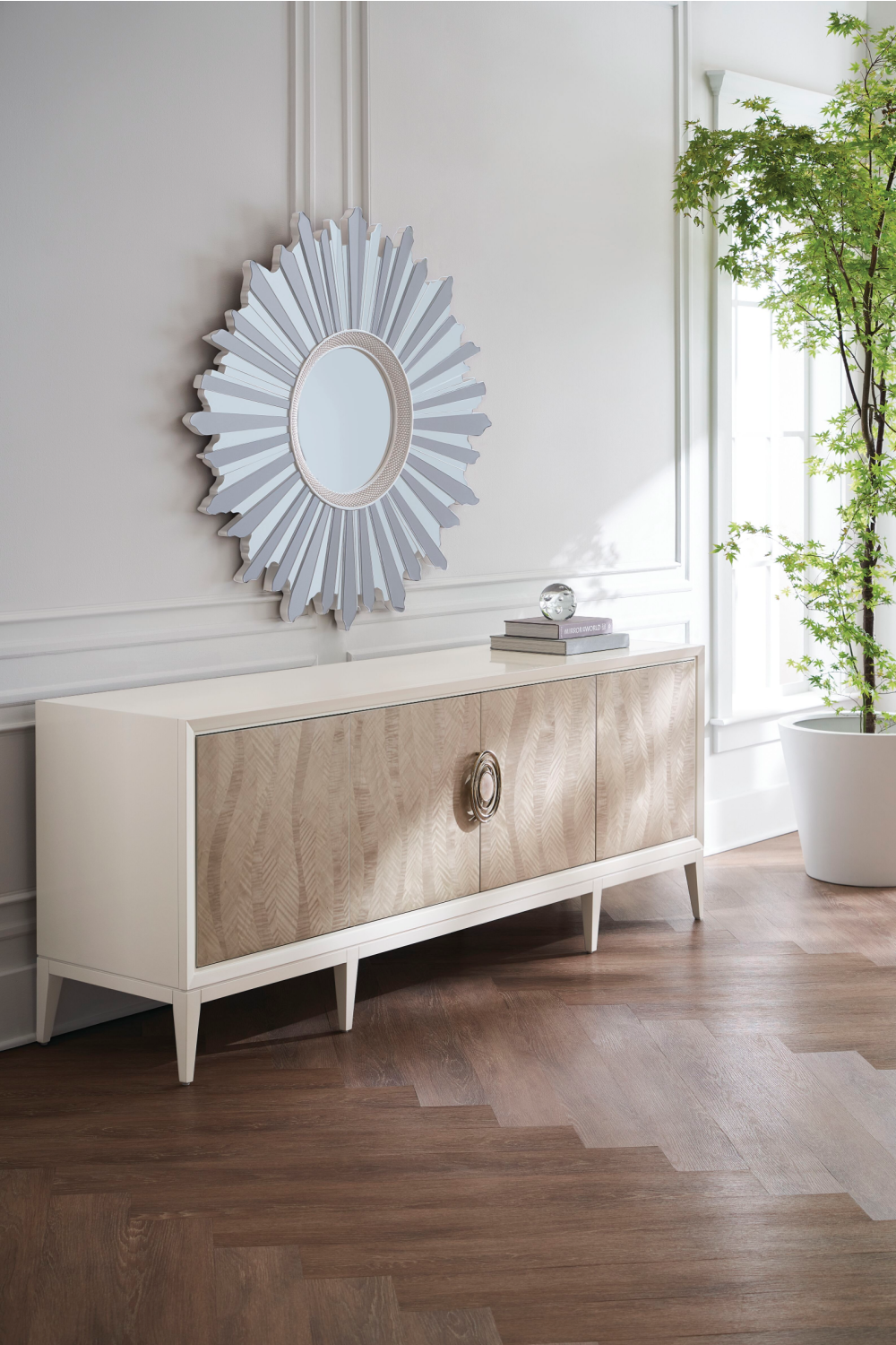 Patterned Cream Modern Sideboard | Oroa.com