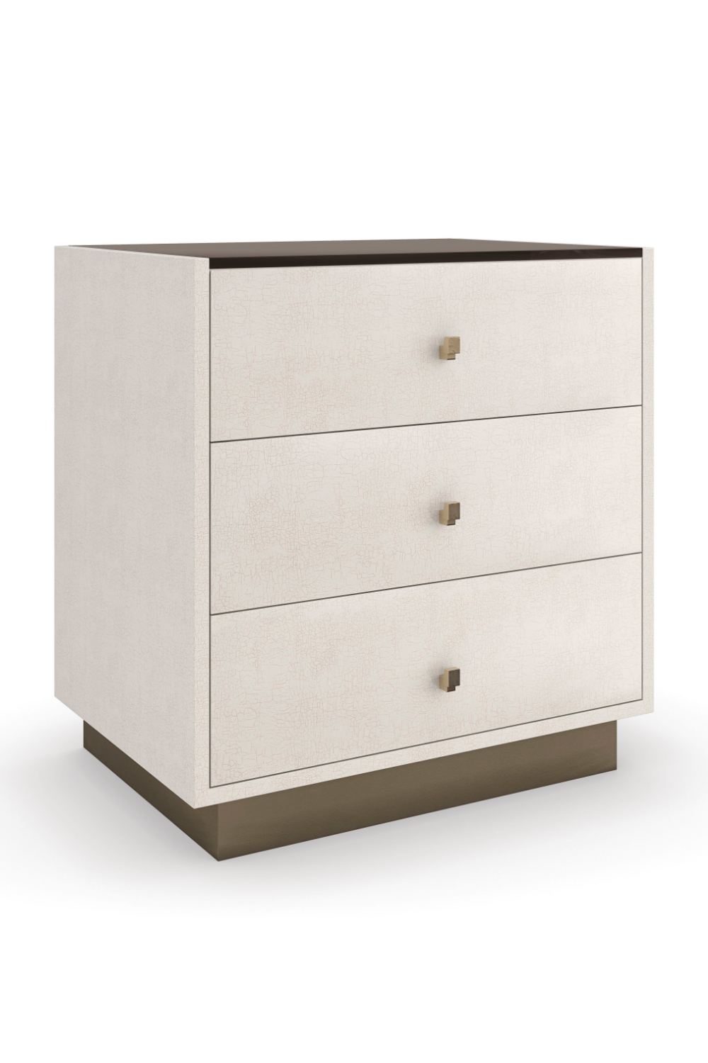 Cream 3-Drawer Nightstand | Caracole Iliad | Oroa.com