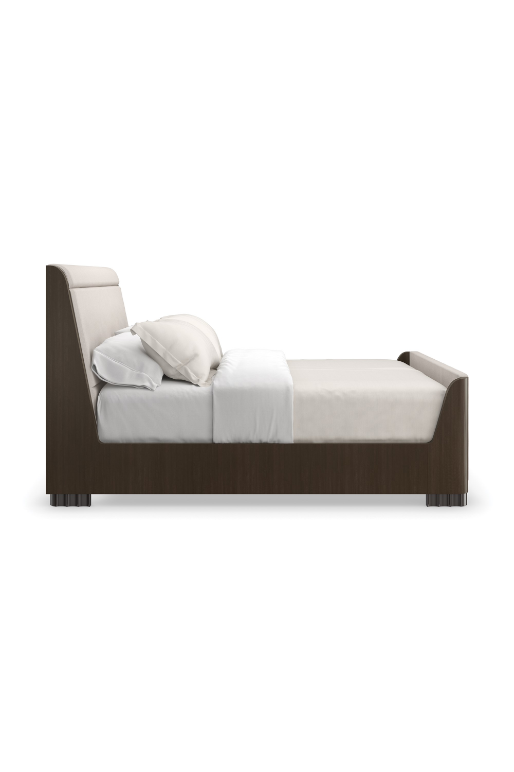 Dark Brown Modern Bed | Caracole Slow Wave | Oroa.com