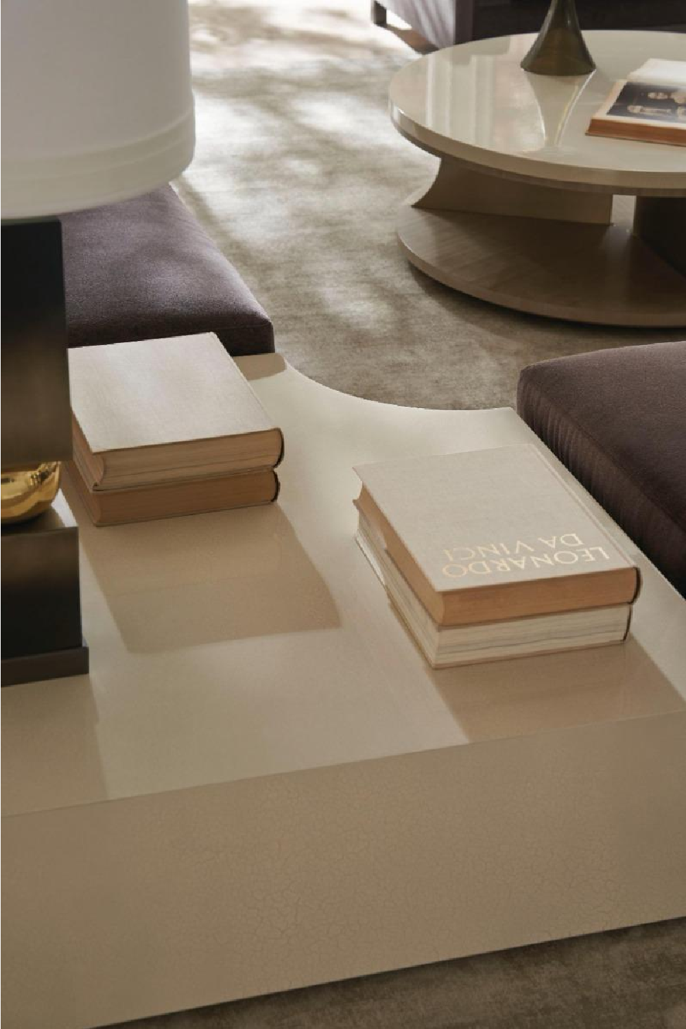 Round Swivel Cocktail Table | Caracole Braces | Oroa.com