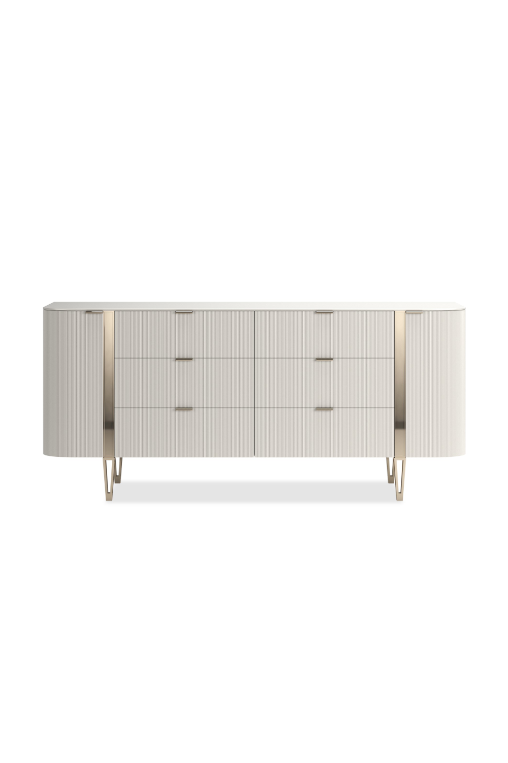 Fluted Front 6-Drawer Dresser | Caracole Love At First Sight | Oroa.com