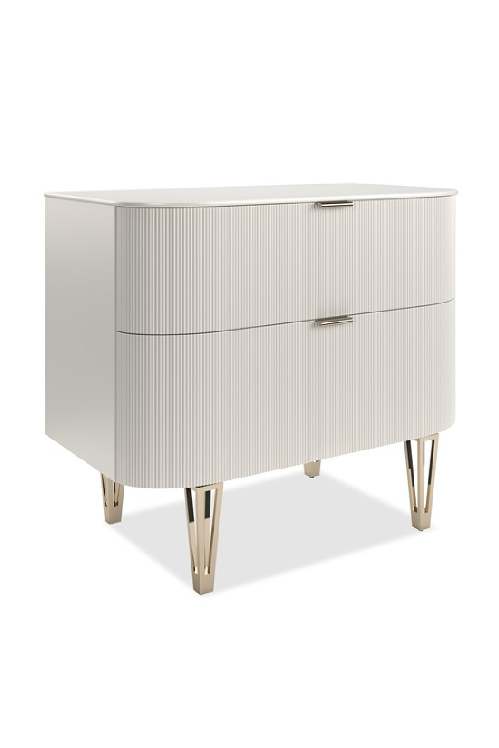 Birch Reeded 2-Drawer Nightstand | Caracole True Love | Oroa.com
