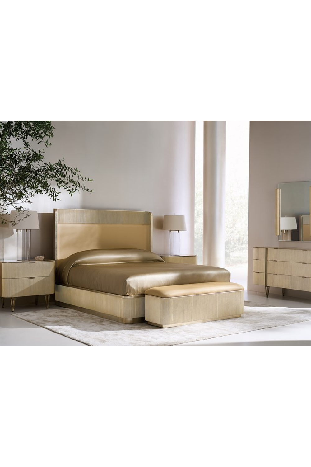 Birch Reeded 2-Drawer Nightstand | Caracole True Love | Oroa.com