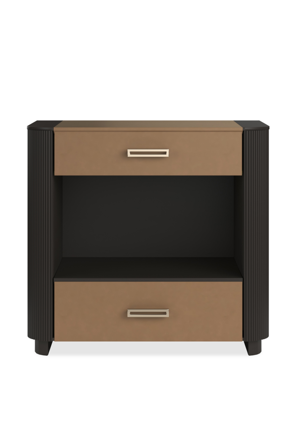 Fluted Sides 2-Drawer Nightstand L | Caracole Love-Ly! | Oroa.com
