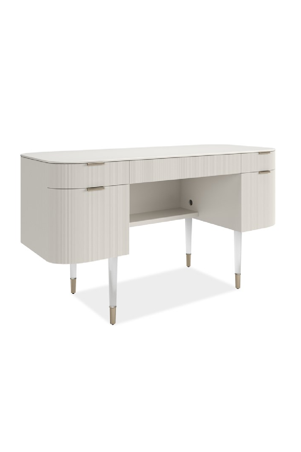 Ridged 2-Drawer Desk | Caracole Lady Love | Oroa.com