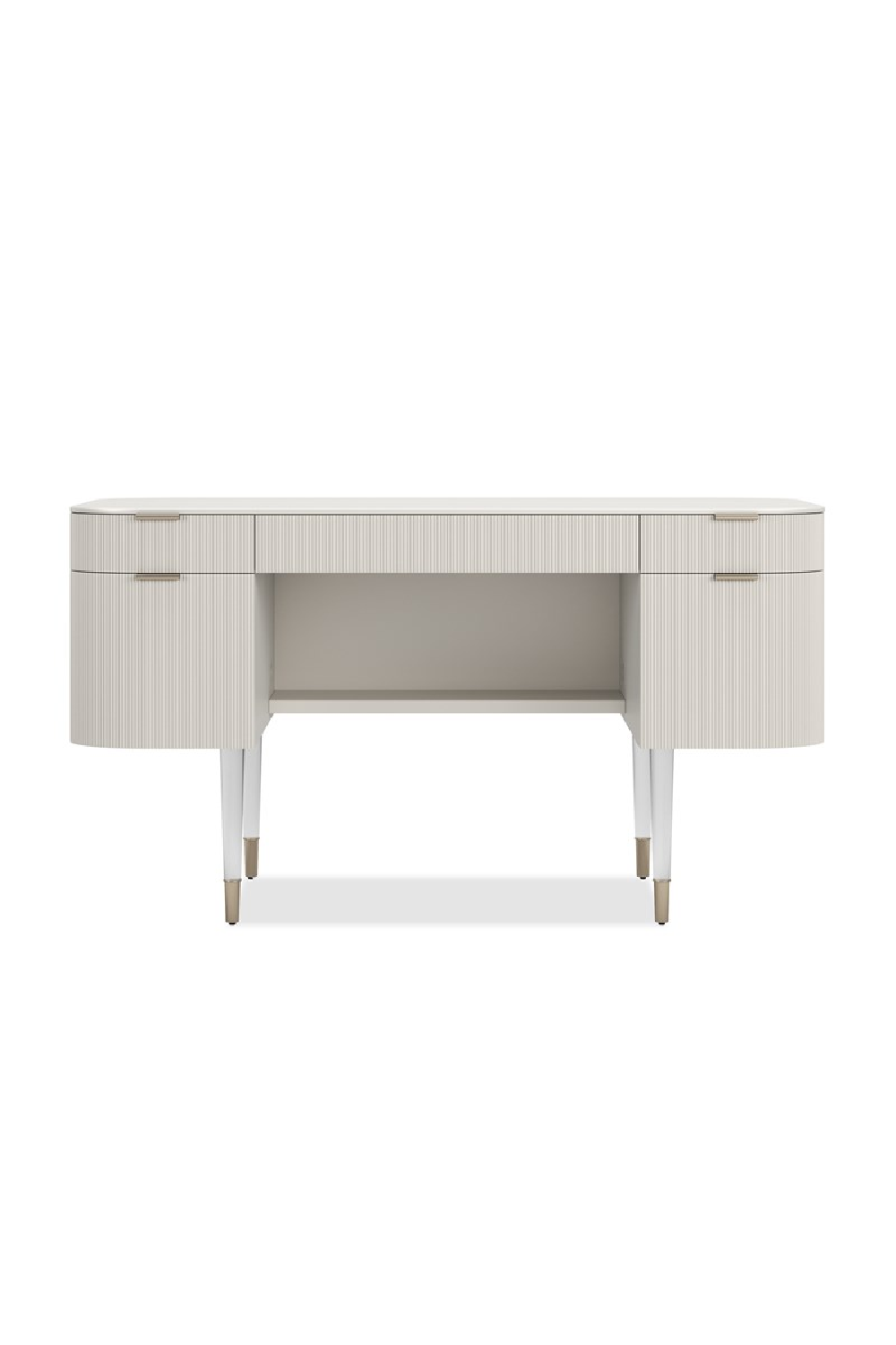 Ridged 2-Drawer Desk | Caracole Lady Love | Oroa.com