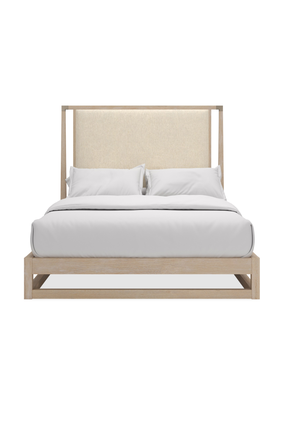 Sun-Drenched Oak Bed | Caracole Pinstripe | Oroa.com