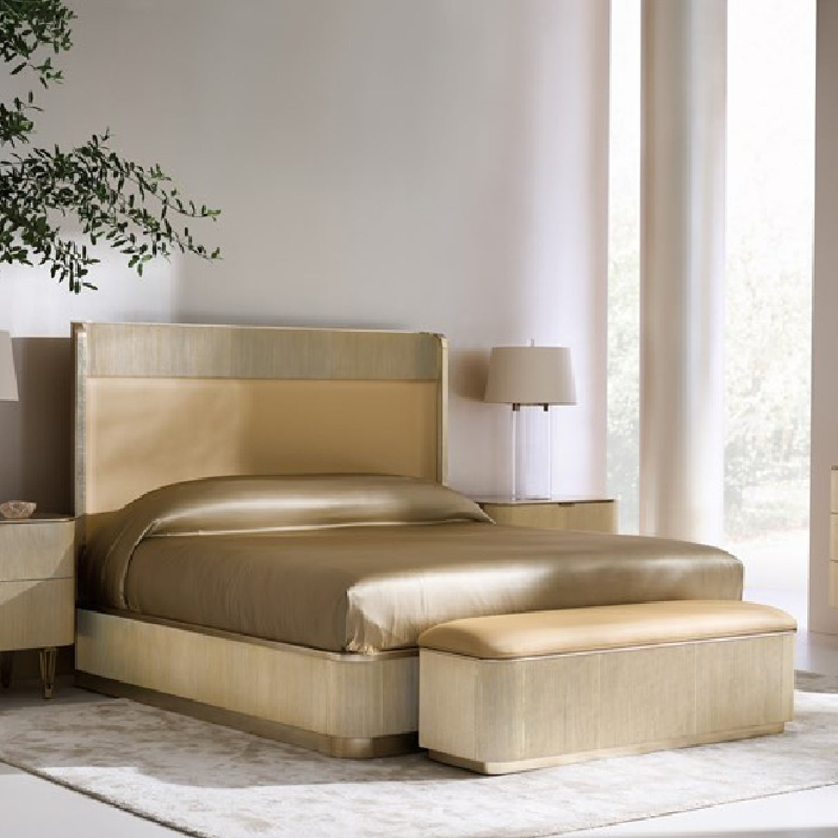 Reeded Headboard King Bed | Oroa.com