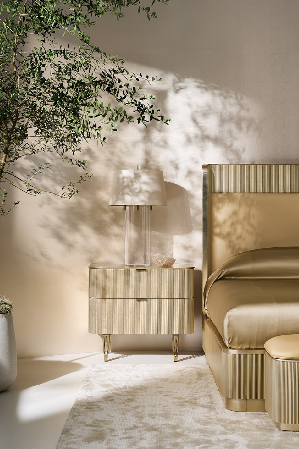 Reeded Headboard King Bed | Caracole Fall In Love | Oroa.com