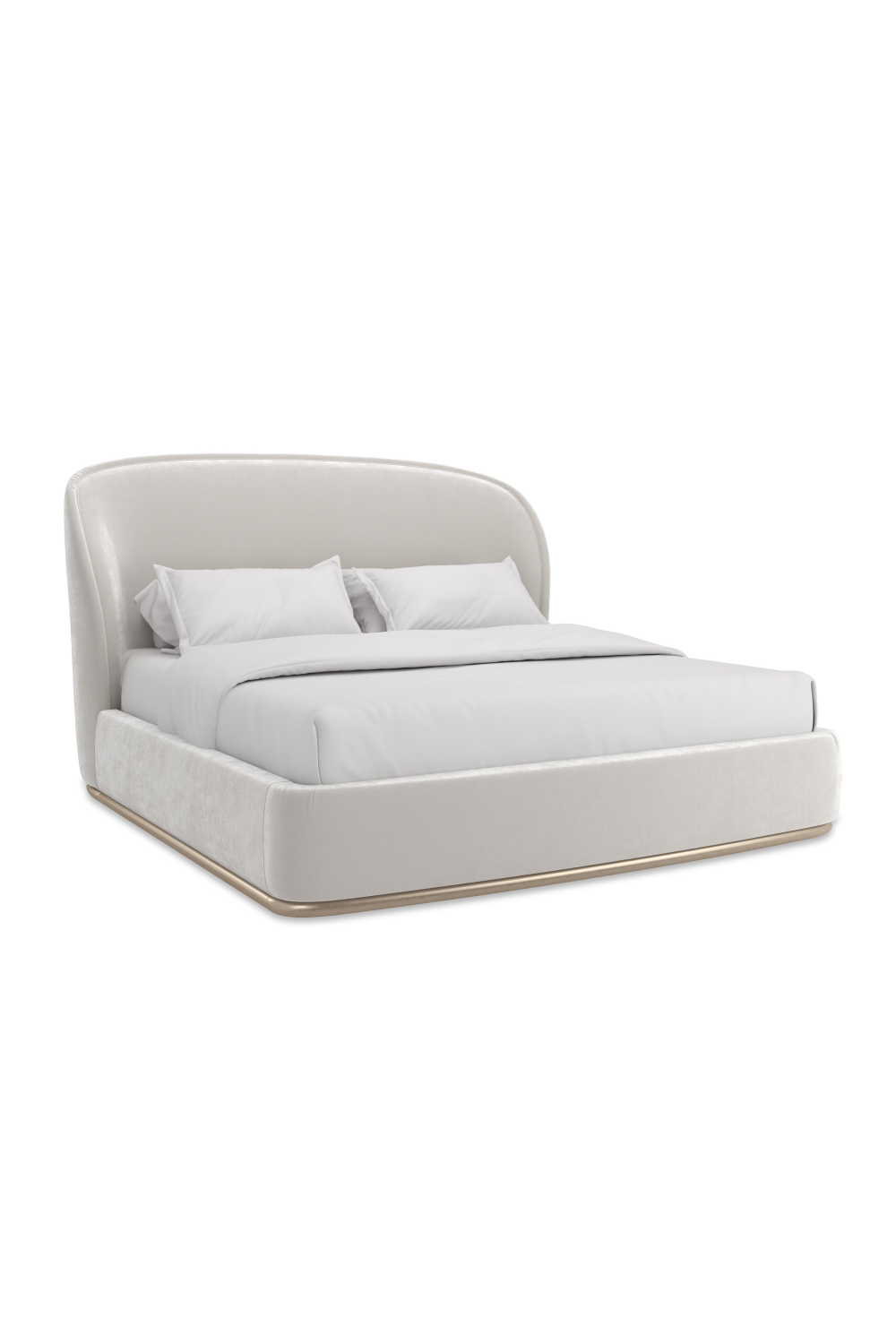 Curved Back Velvet Bed | Oroa.com