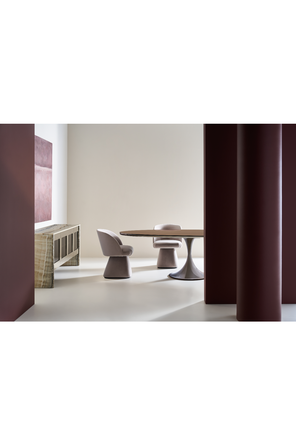 Oval Mirror Dining Table | Caracole Semper | Oroa.com