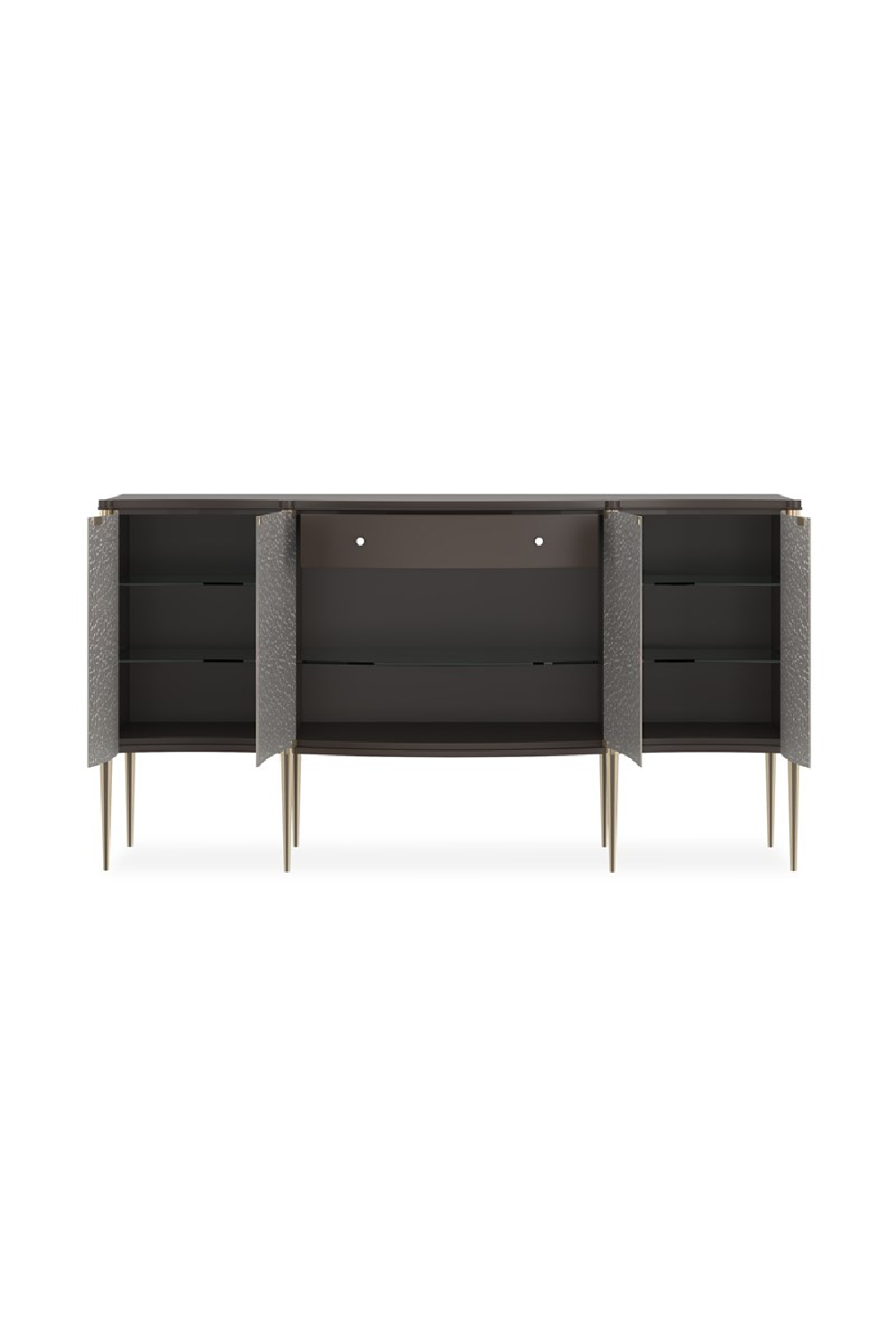 Curved Glass 4-Door Sideboard | Caracole A New Day | Oroa.com