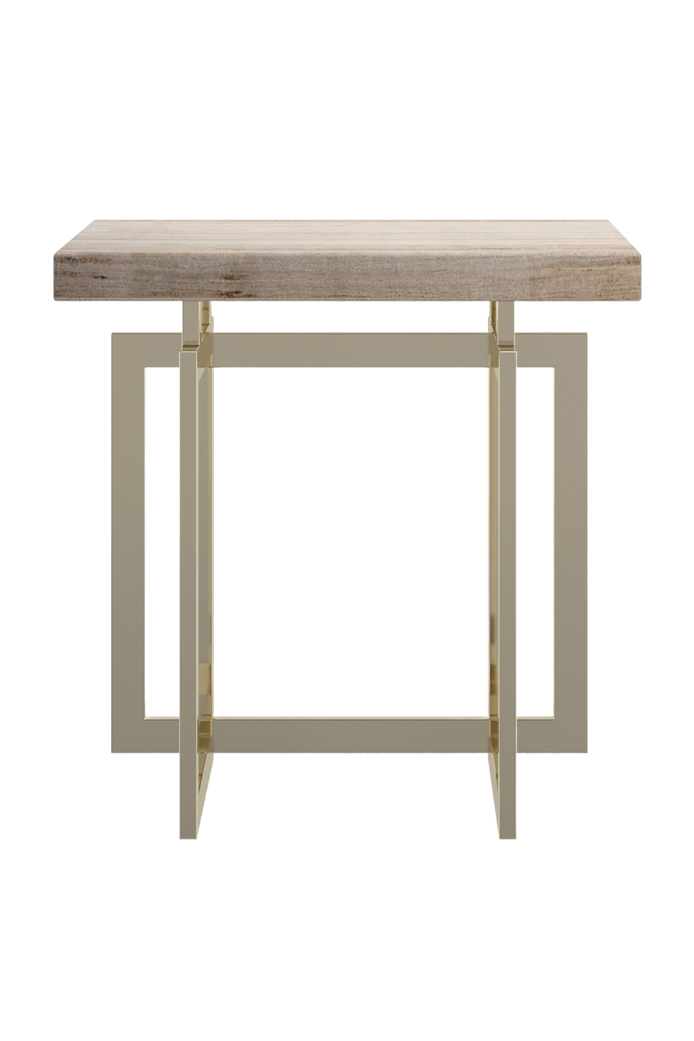 Geometrical Gold Base End Table | Caracole Wish You Were Here | Oroa.com