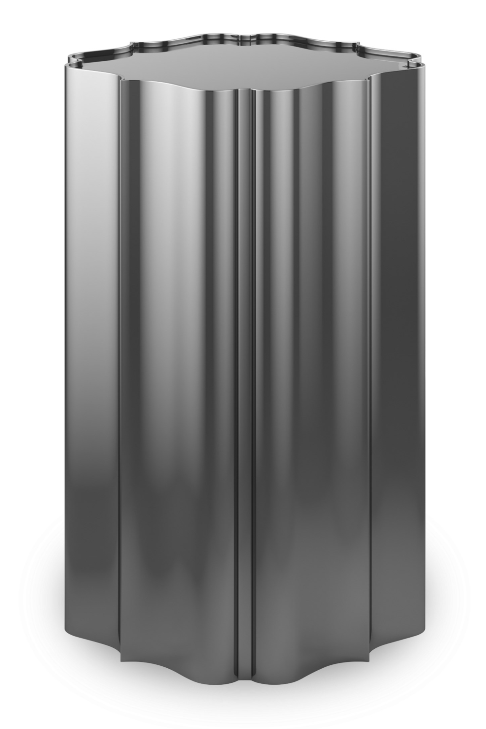 Scalloped Metallic Side Table | Caracole Good As Gold | Oroa.com