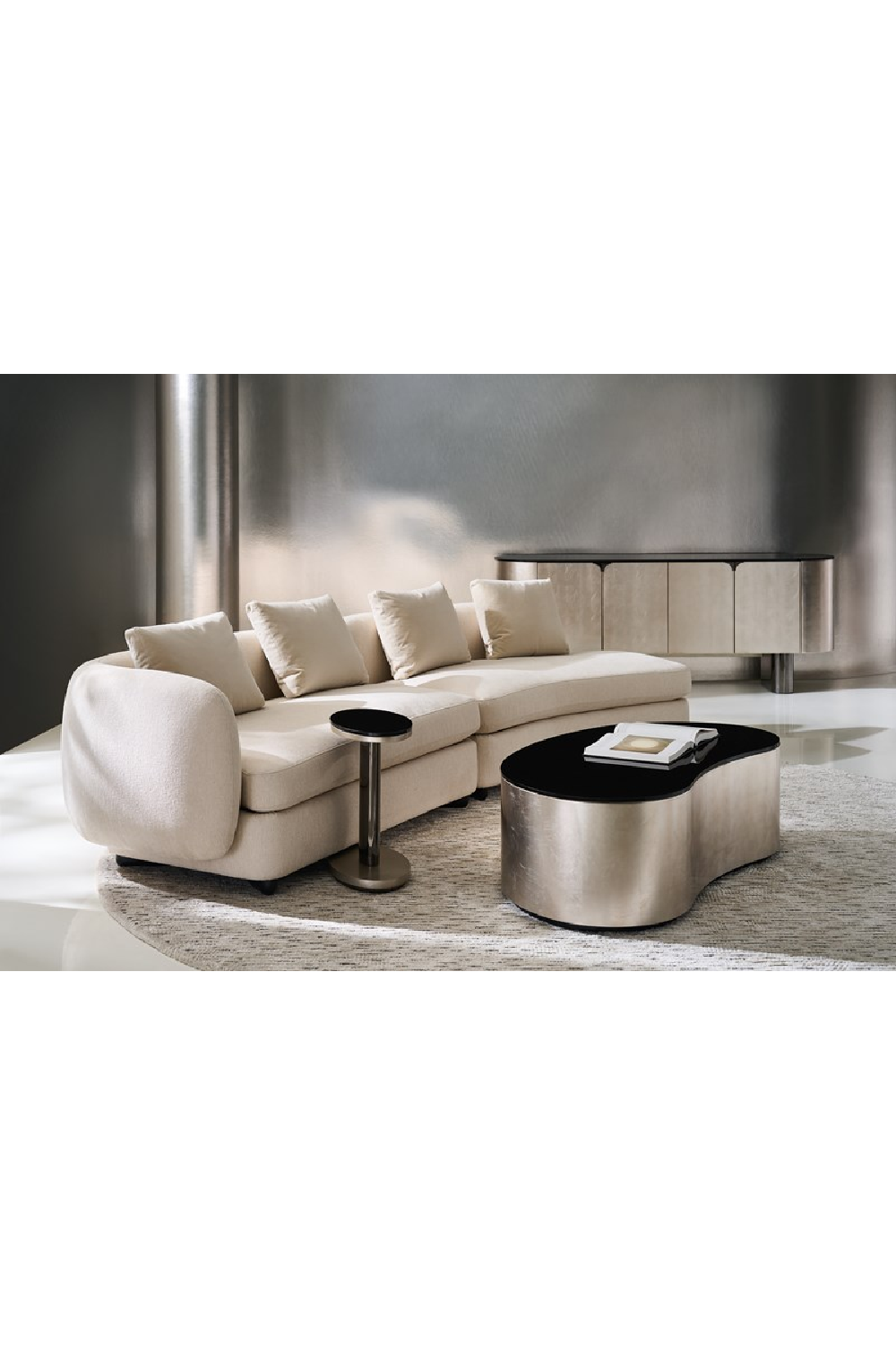 Bronze Glass Nesting End Tables (2) | Caracole Fritza | Oroa.com