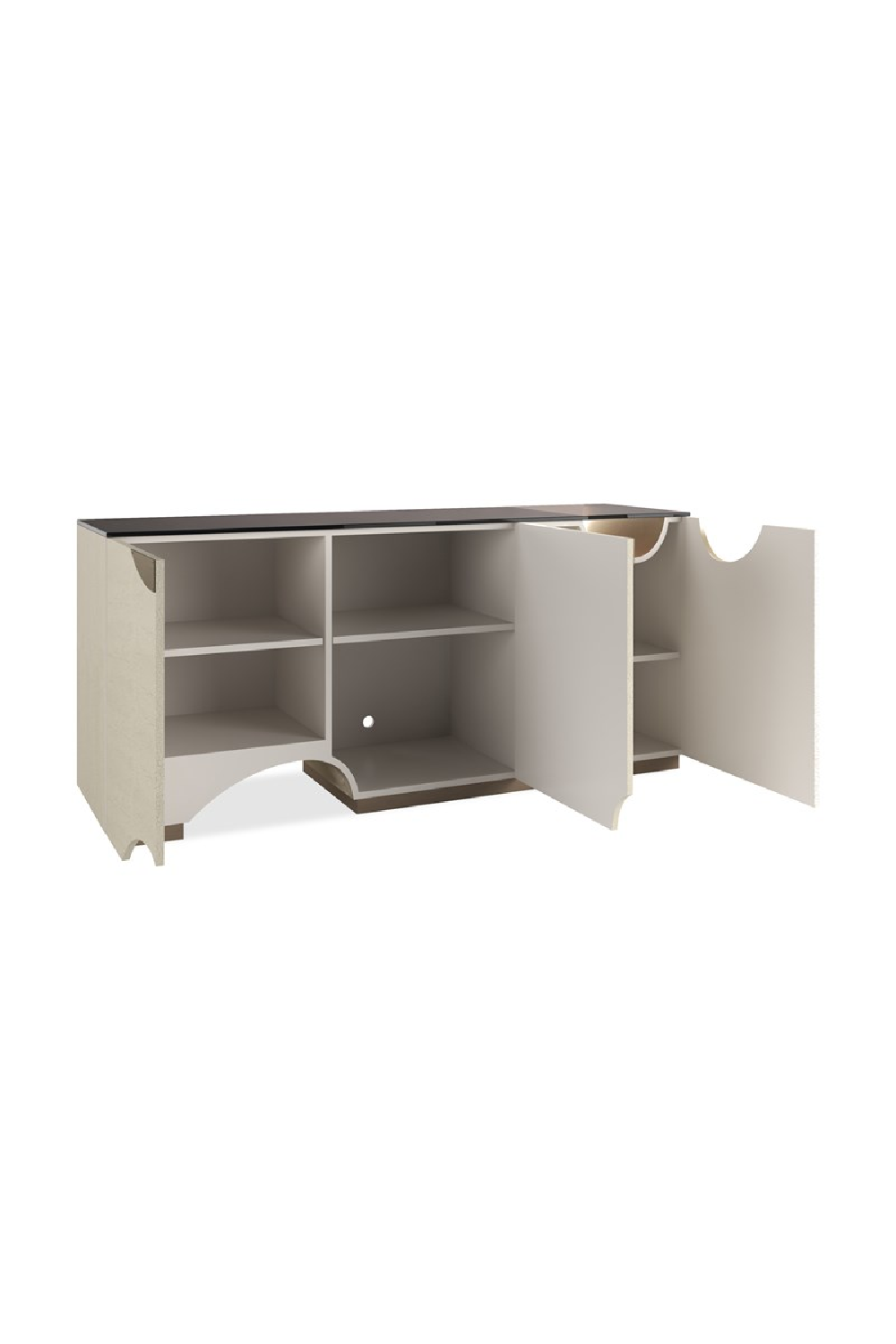 Ivory 3-Door Media Unit | Caracole Chasm | Oroa.com