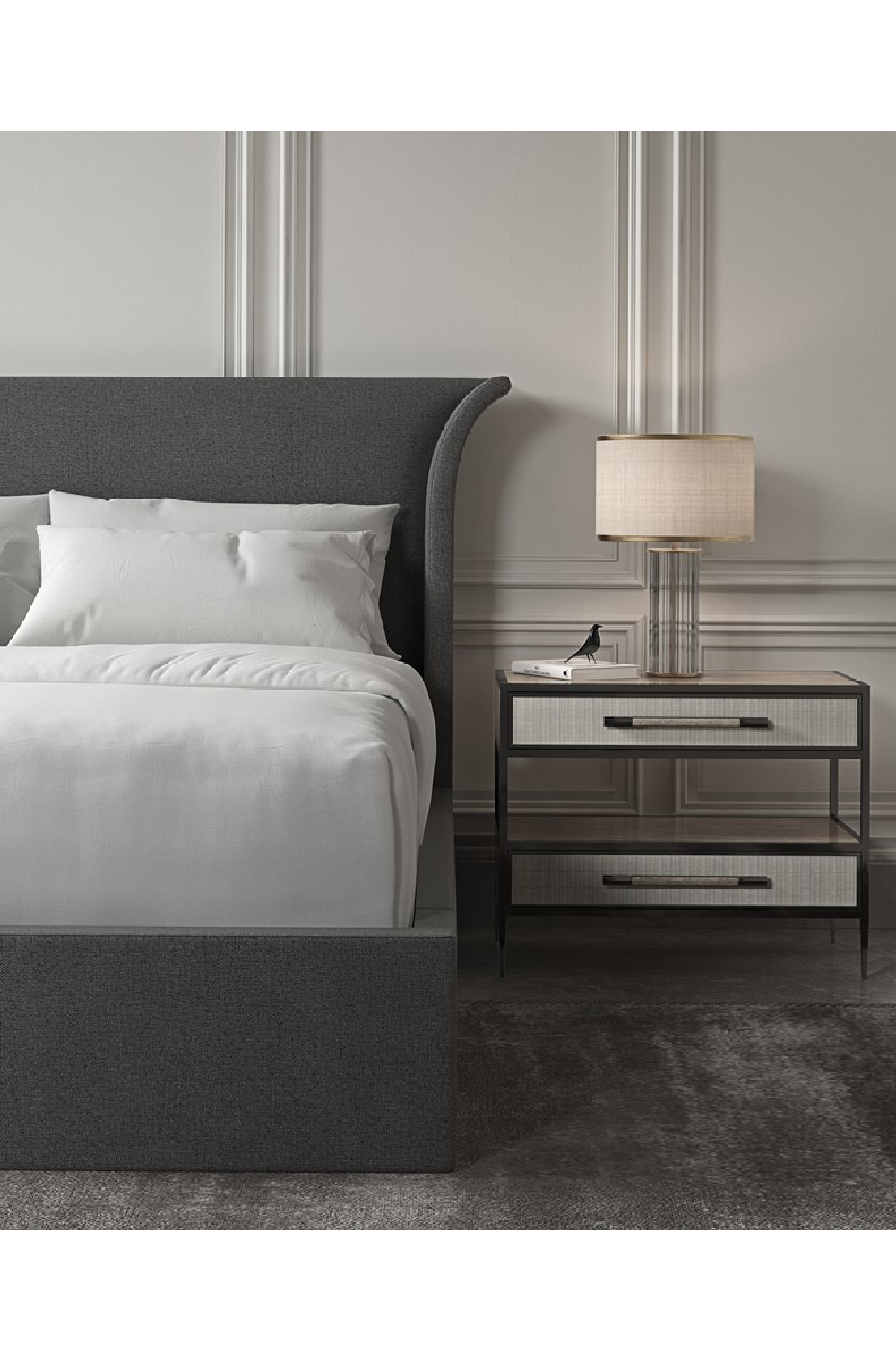 Flared Headboard Bed | Caracole Beauty Sleep | Oroa.com