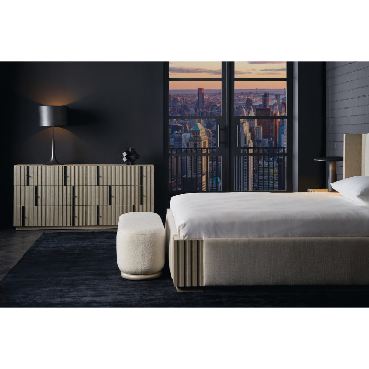 Gray Slatted 6-Drawer Dresser | Oroa.com