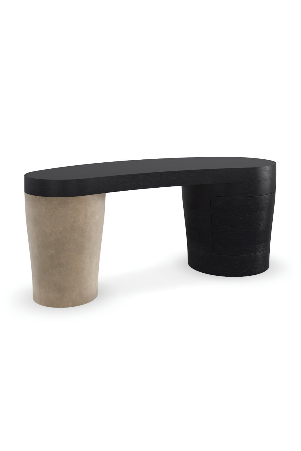 Suede Leg 3-Drawer Desk | Caracole Gus | Oroa.com